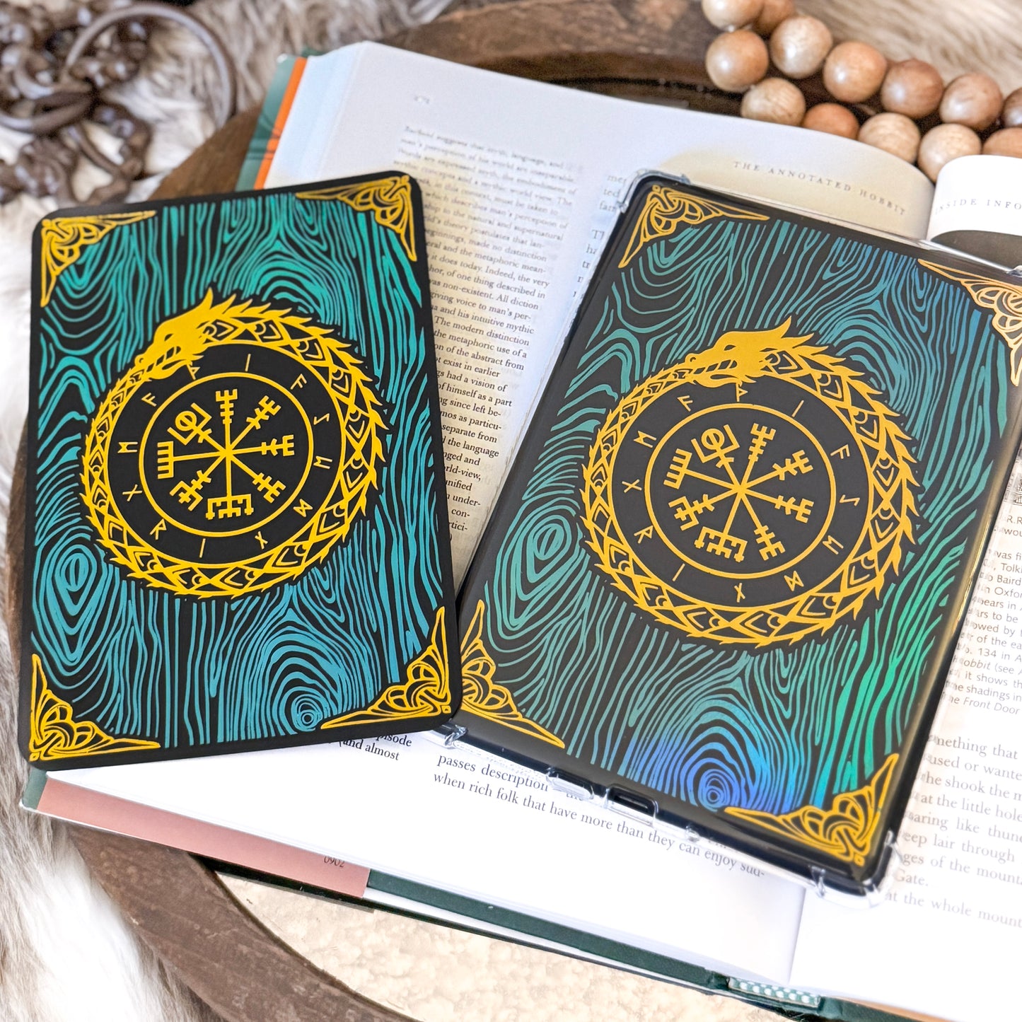 Foiled Gold/Blue Holo Norse Wayfinder Kindle Insert