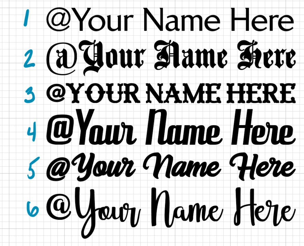 Foiled Name/Text Sticker